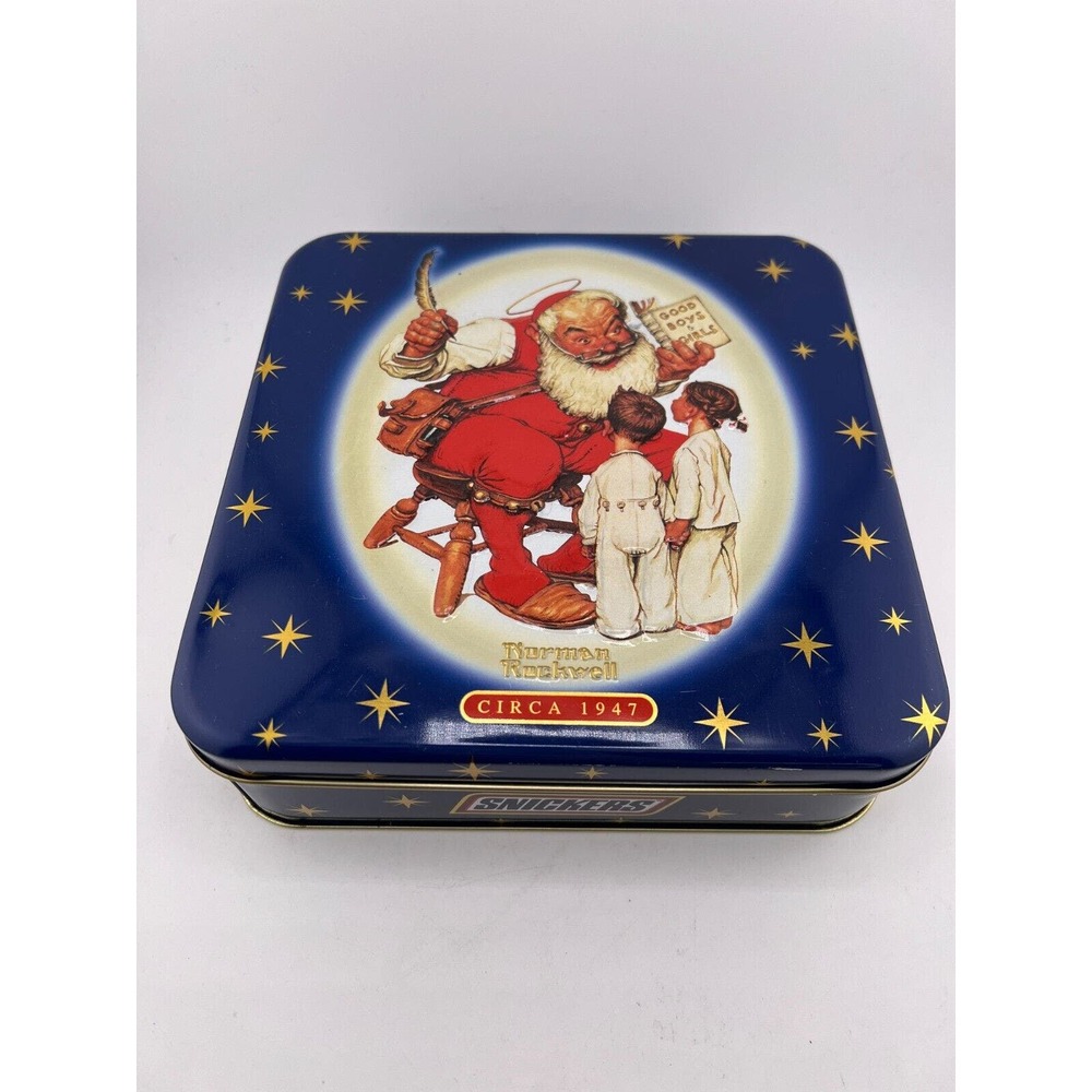 Vintage Circa 1947 Norman Rockwell Snickers Container Tin